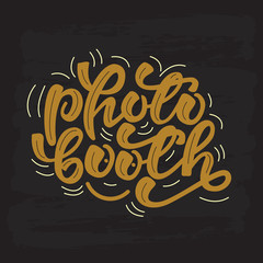 Lettering Photo Booth. Vector illustration.