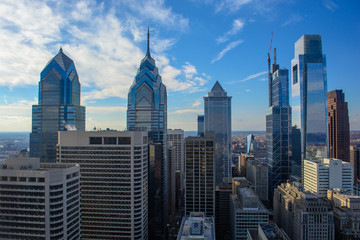 Downtown Philadelphia, Pennsylvania Skyline - obrazy, fototapety, plakaty