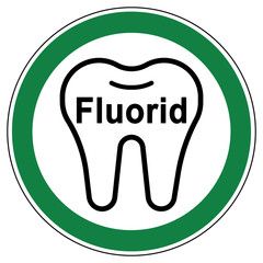 Obraz premium srg15 SignRoundGreen - german - ez15 ErlaubnisZeichen: Zahnpasta mit Fluorid erlaubt / Fluoride / Zahn / Zahngesundheit - grün xxl g5771