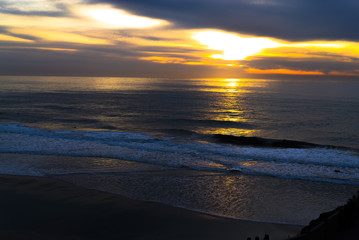 Dramatic ocean sunset