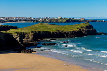 England, Cornwall, Newquay. Beautiful coastal scenery near Newquay.