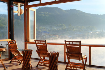 Dawn at Ban Rak thai Lake in Mae Hong Son province ,Thailand 