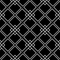 Black and white geometric ornament. Seamless pattern