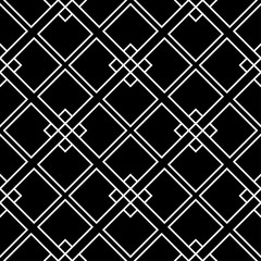 Black and white geometric ornament. Seamless pattern