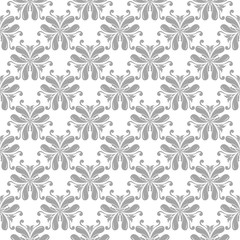 Fototapeta premium Gray seamless design on white background