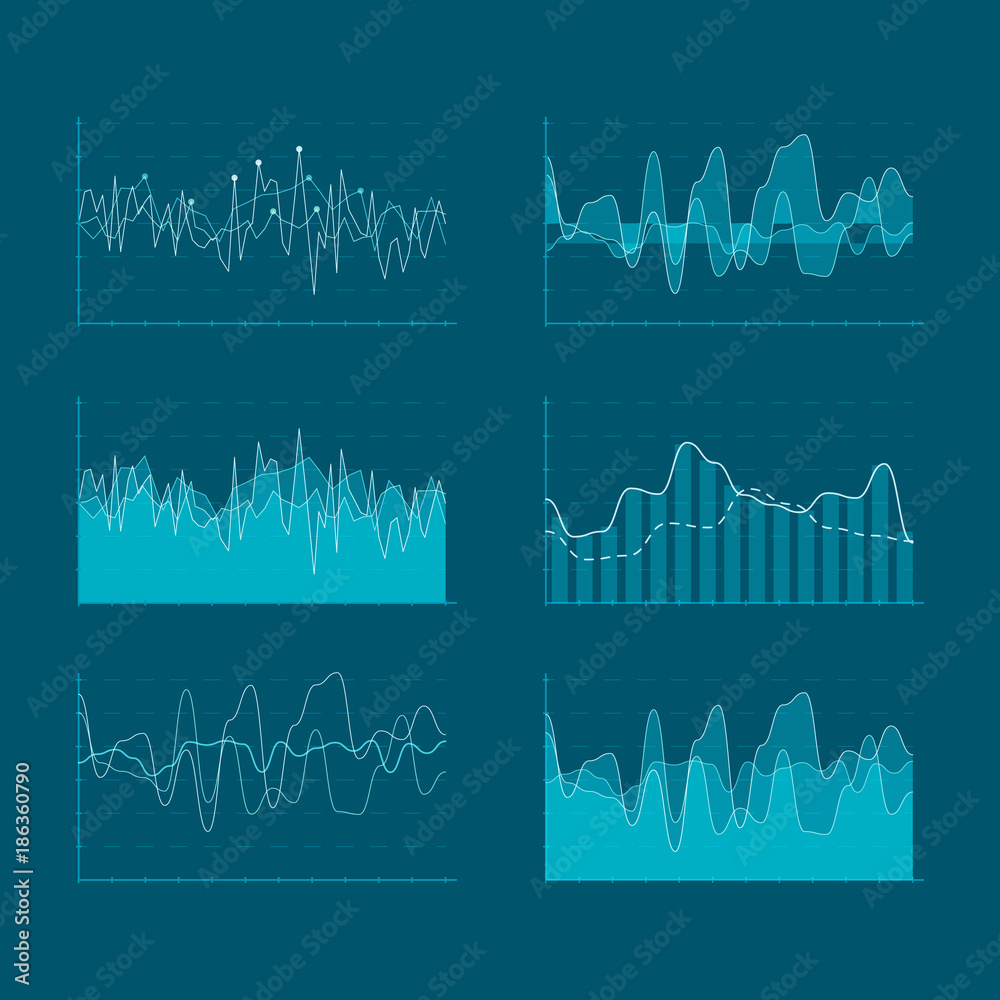 Poster digital ui elements for hud interface. head up display graph set for your design. abstract analysis 