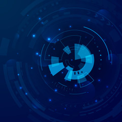 Futuristic sci fi hud elements. Vector illustration, abstract background