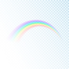 Rainbow icon isolated on transparent background. Sun light colorful spectrum. Vector illustration