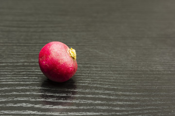 Ripe radish on the table.