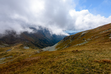 slovakian carpathian mountains in autumn.