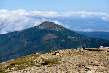 slovakian carpathian mountains in autumn.