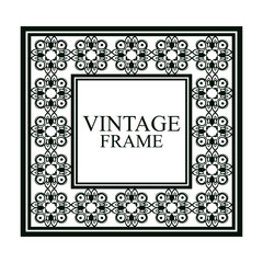 Vintage ornamental frame. Luxury elegant ornament. Flourished border. Element for brochures. Template for design. Vector illustration