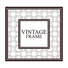 Vintage ornamental frame. Luxury elegant ornament. Flourished border. Element for brochures. Template for design. Vector illustration