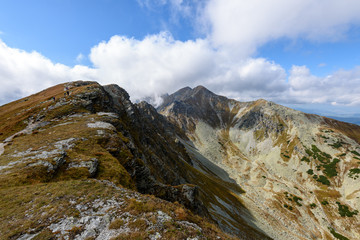 Fototapeta na wymiar slovakian carpathian mountains in autumn.