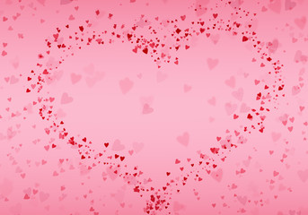 Happy Valentine's Day vintage background illustration