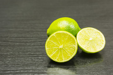 Cut and whole lime.