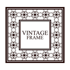 Vintage ornamental frame. Luxury elegant ornament. Flourished border. Element for brochures. Template for design. Vector illustration