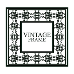 Vintage ornamental frame. Luxury elegant ornament. Flourished border. Element for brochures. Template for design. Vector illustration