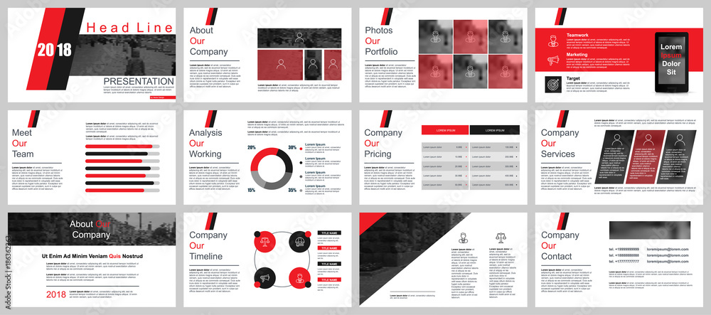 Poster Business presentation slides templates from infographic elements. Can be used for presentation, flyer and leaflet, brochure, corporate report, marketing, advertising, annual report, banner, booklet.