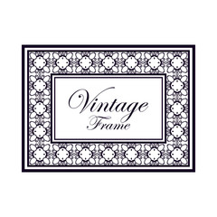 Retro ornamental frame. Flourished ornate border. Luxury elegant ornament. Vintage element. Template for design. Vector illustration