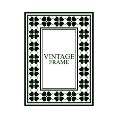 Retro ornamental frame. Flourished ornate border. Luxury elegant ornament. Vintage element. Template for design. Vector illustration