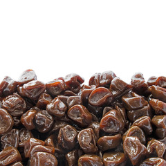 Dried Lime Topped with Syrup on White Background, Clipping Path