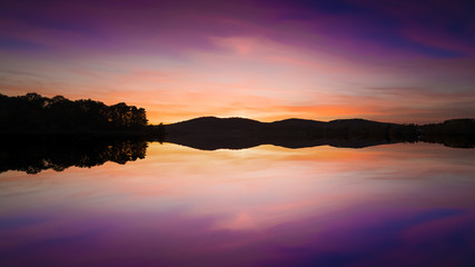 Autumn evening lakeside