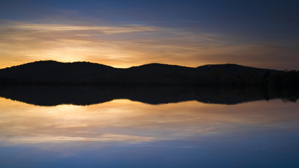 Autumn evening lakeside