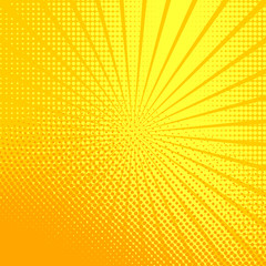 Pop art halftone dotted background. Retro comic vector illustration.