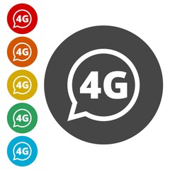 4G icon, 4g network icon 