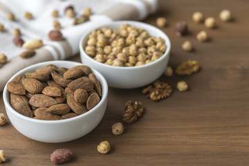  almond in white bowl