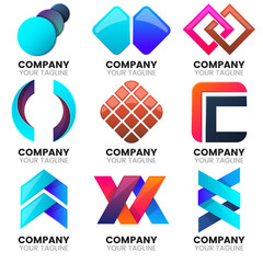 Modern Minimal Vector Logo for banner