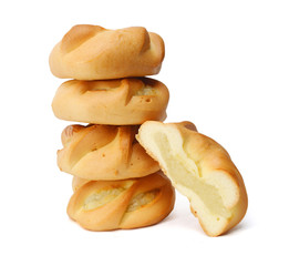 Sweet cookies isolated on a white background