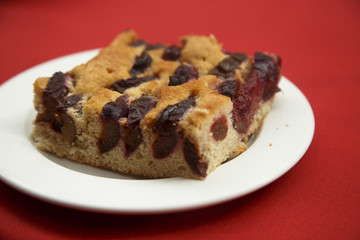 Homemade plum cake