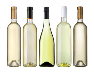 white wine bottles