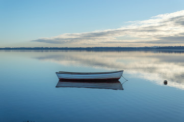 boat on quite lake