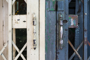Steel door used to open and close the house