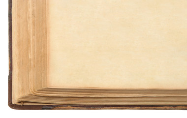 Old Book Paper Edge, Brown Vintage Papers Page Texture, Isolated over White background