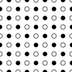 Black geometric ornament on white background. Seamless pattern