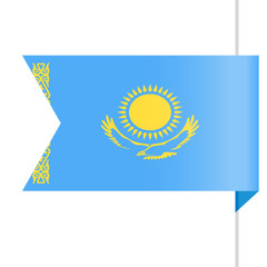 Kazakhstan Flag Vector Bookmark Icon