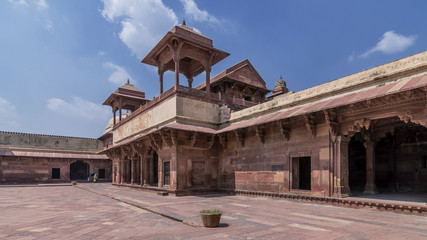 Fatehpur Sikri, Shabistan I Iqbal Palace Courtyard, Uttar Pradesh, India