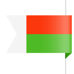 Madagascar Flag Vector Bookmark Icon