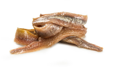 Filetes de anchoa aislados