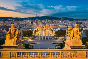 Naklejka premium Panoramę Barcelony, Hiszpania