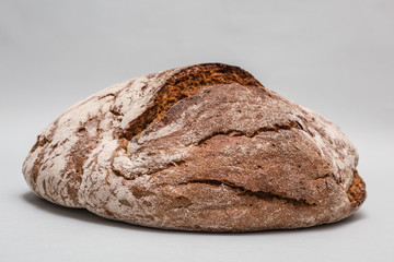 bread rye isolated black sliced