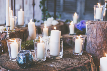 Décoration avec bougies