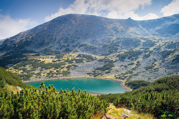 Naklejka na ściany i meble Beautiful landscape at Musala, lakes, Rila, Bulgaria