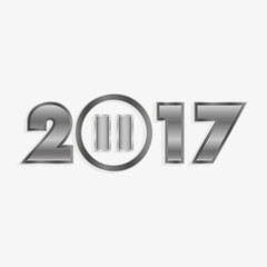 pause year 2017 concept on white background.