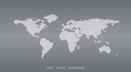  Dotted Map Design - Halftone World Map