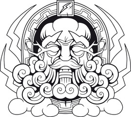 Ancient Greek god Thunderer Zeus